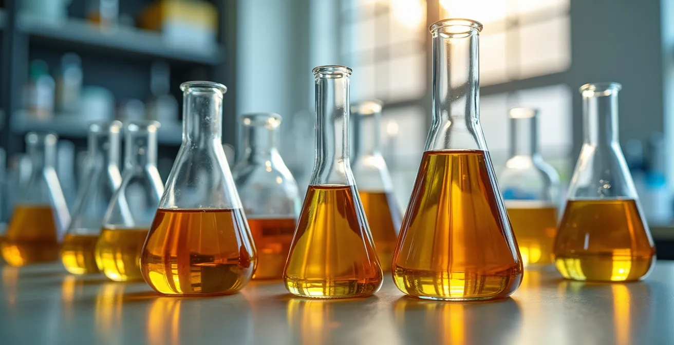 Scientific visualization of omega-3 fatty acid molecular structure during oxidation